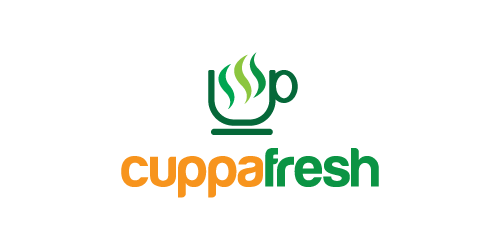 CuppaFresh.com | Cuppafresh: a lively and creative name with the words "cuppa" short for "cup of," and "fresh."
